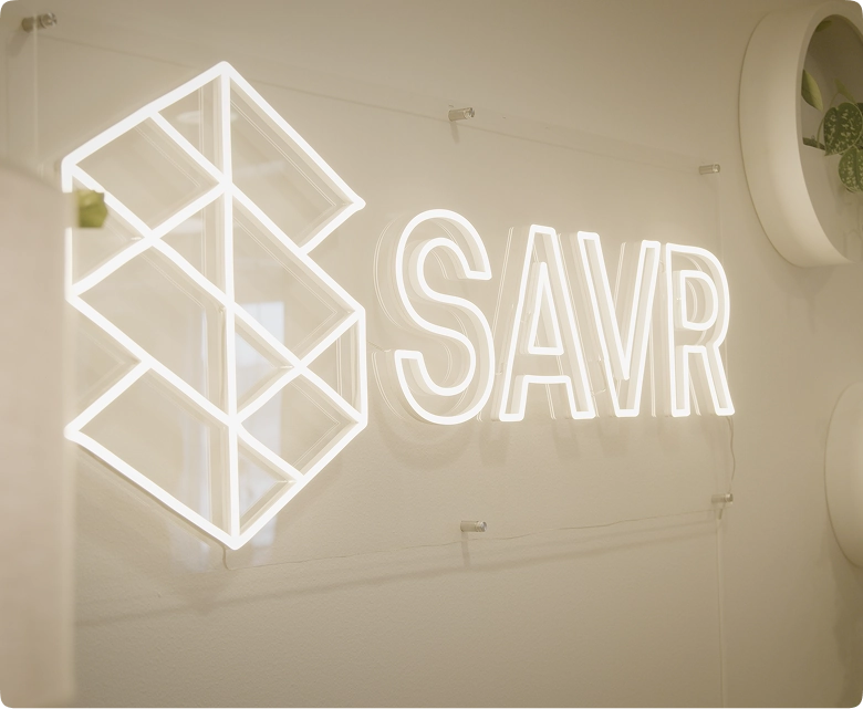 SAVR logo sign